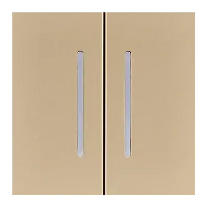 Накладка 2-клавишная с LED  Золотой бархат серия G Glass