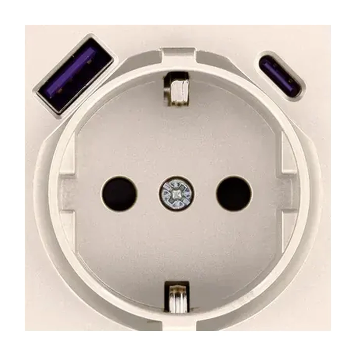 Накладка розетки USB A+C 20W  Кашемир бархат серия G Glass