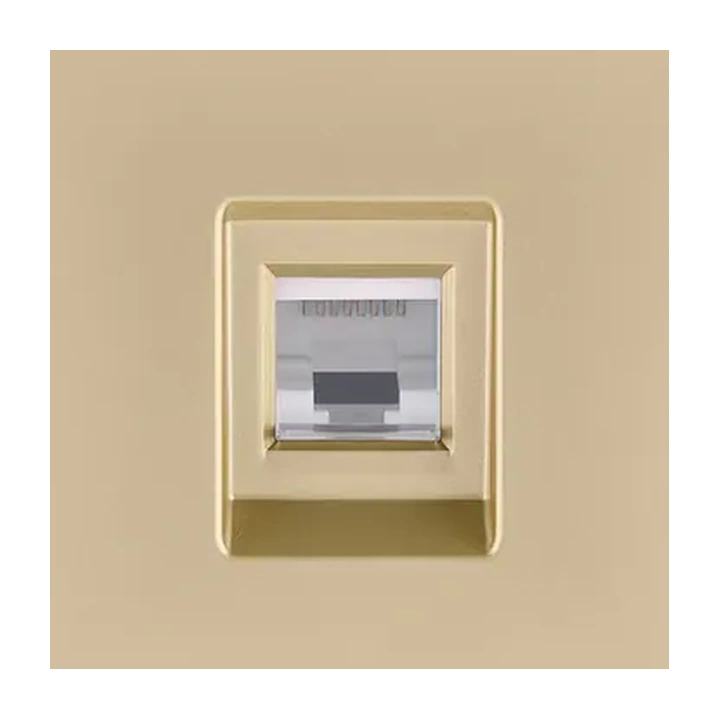 Накладка розетки Ethernet RJ45 Cat.6  Золотой бархат серия G Glass