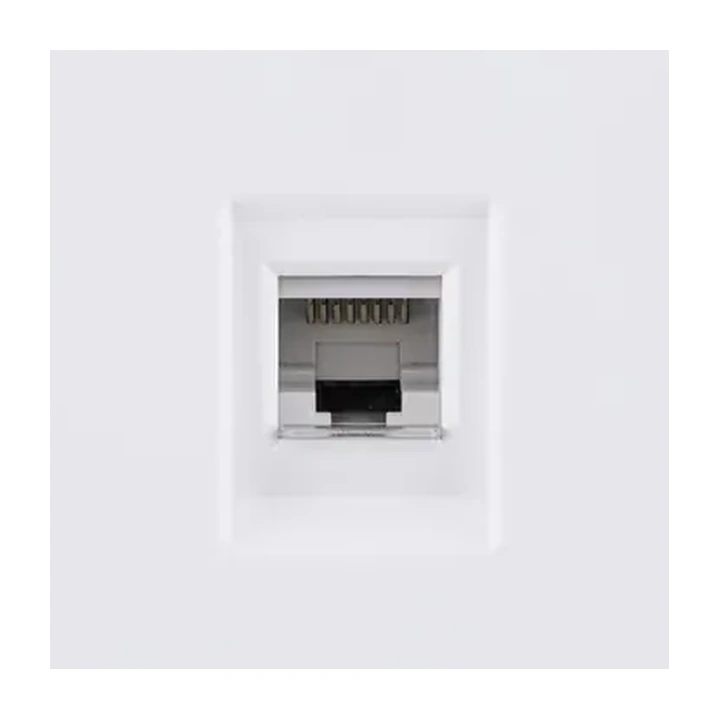 Накладка розетки Ethernet RJ45 Cat.6  Белый бархат серия G Glass