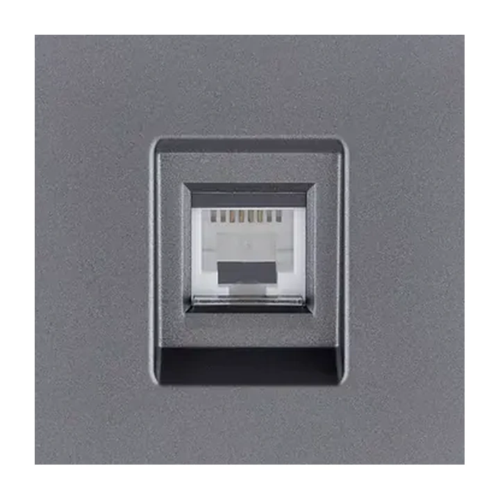 Накладка розетки Ethernet RJ45 Cat.6  Серый бархат серия G Plast
