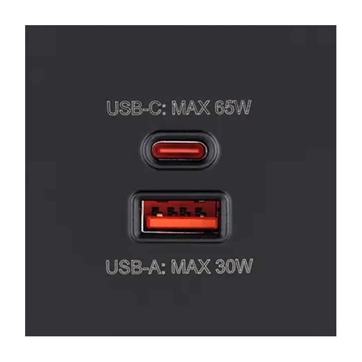 Накладка розетки USB A+C 65W  Черный бархат серия G Plast