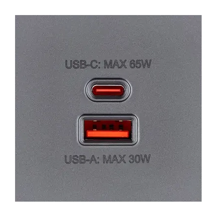 Накладка розетки USB A+C 65W  Серый бархат серия G Plast