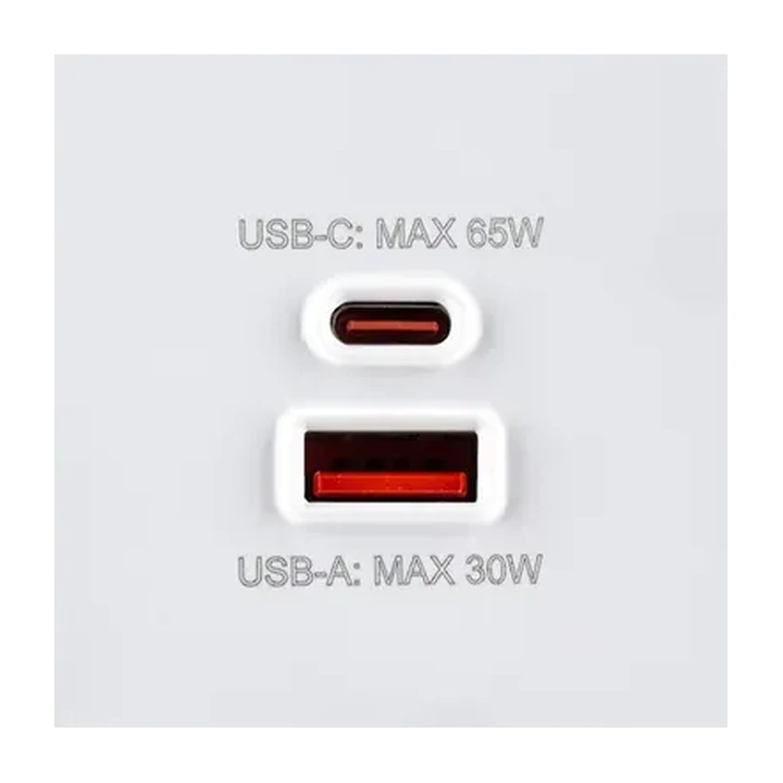 Накладка розетки USB A+C 65W  Белый бархат серия G Plast