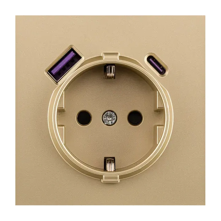 Накладка розетки USB A+C 20W  Золотой бархат серия Z
