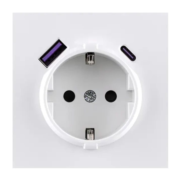 Накладка розетки USB A+C 20W  Белый бархат серия Z