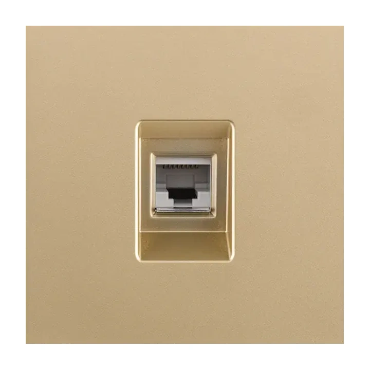 Накладка розетки Ethernet RJ45 Cat.6  Золотой бархат серия Z