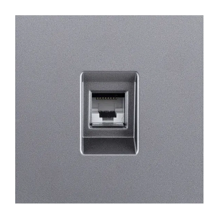 Накладка розетки Ethernet RJ45 Cat.6  Серый бархат серия Z