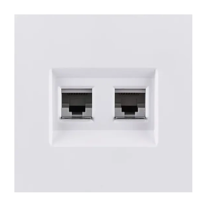 Накладка двойной розетки Ethernet RJ45 Cat.6  Белый глянцевый серия Z