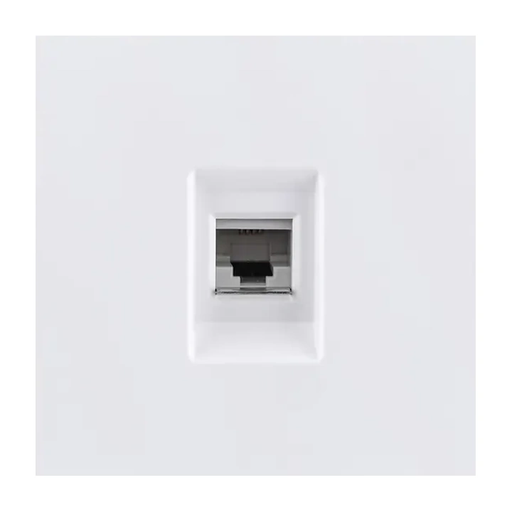 Накладка розетки телефонной RJ11  Белый бархат серия Z