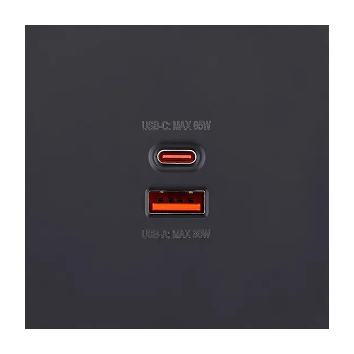 Накладка розетки USB A+C 65W  Черный бархат серия Z