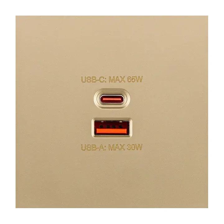 Накладка розетки USB A+C 65W  Золотой бархат серия Z