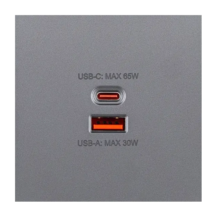 Накладка розетки USB A+C 65W  Серый бархат серия Z
