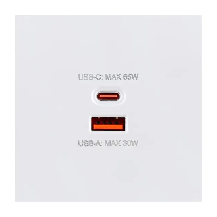 Накладка розетки USB A+C 65W  Белый бархат серия Z