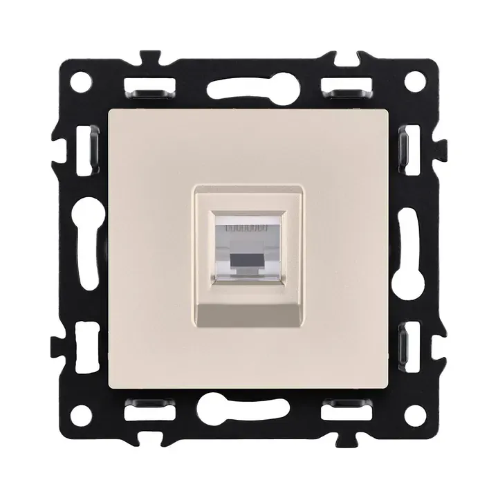 Розетка Ethernet RJ45 Cat.6  Кашемир бархат серия G
