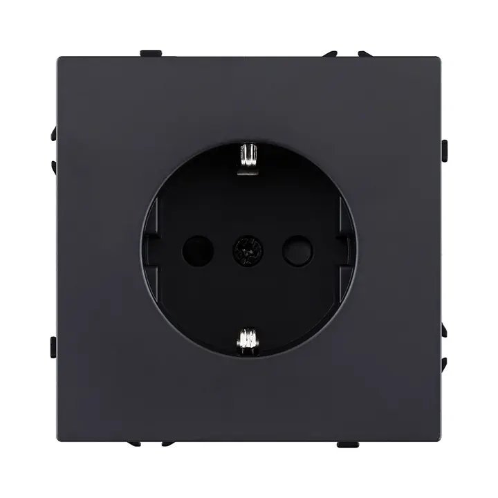 Розетка штепсельная  16A/250 В  черный бархат серия Z