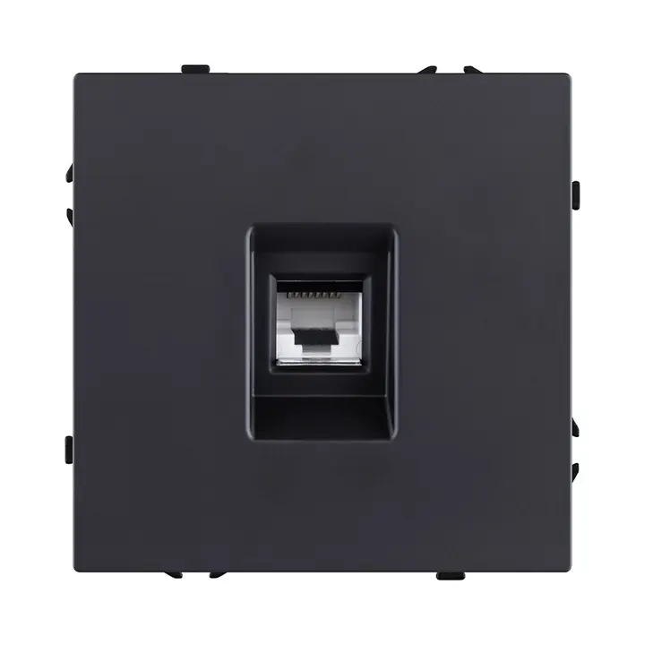 Розетка Ethernet RJ45 Cat.6  черный бархат серия Z