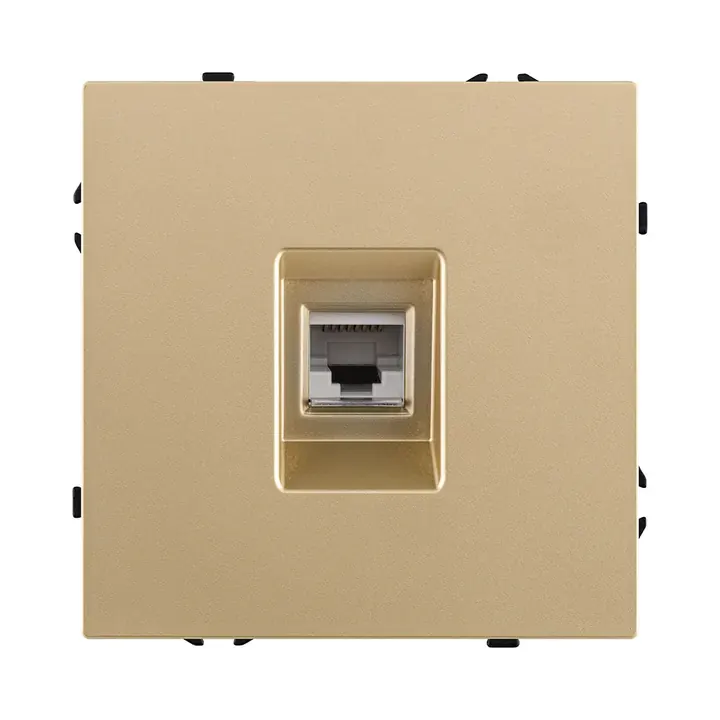 Розетка Ethernet RJ45 Cat.6  золотой бархат серия Z