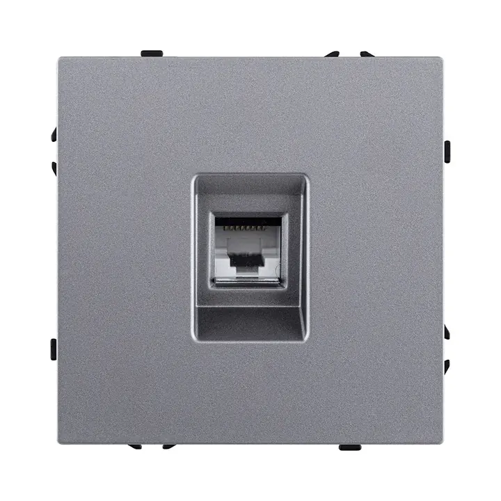 Розетка Ethernet RJ45 Cat.6  серый бархат серия Z