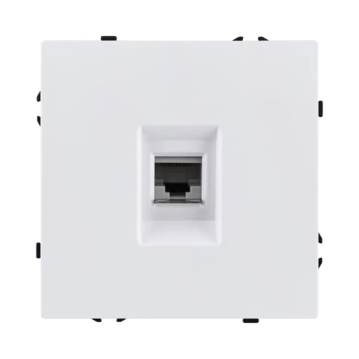 Розетка Ethernet RJ45 Cat.6  белый глянцевый серия Z