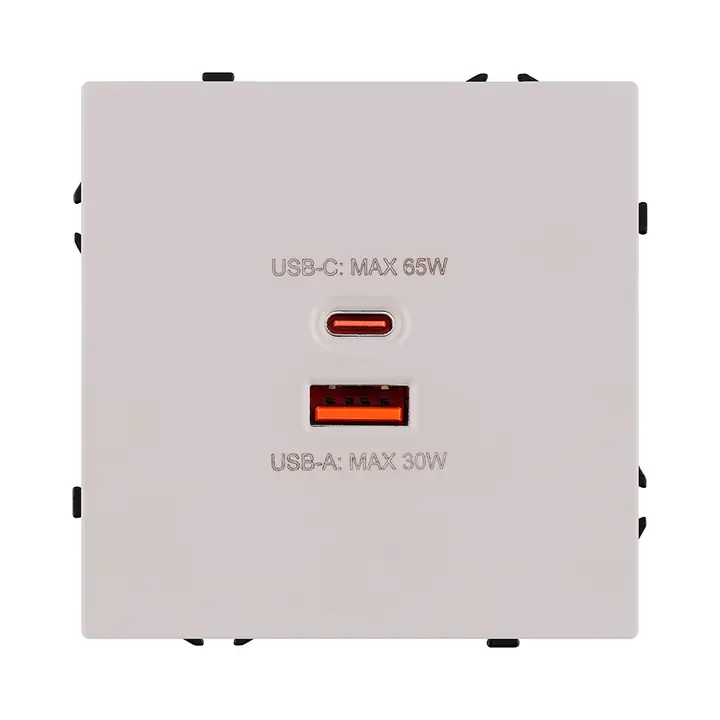 Розетка USB A+C 65W  кашемир бархат серия Z
